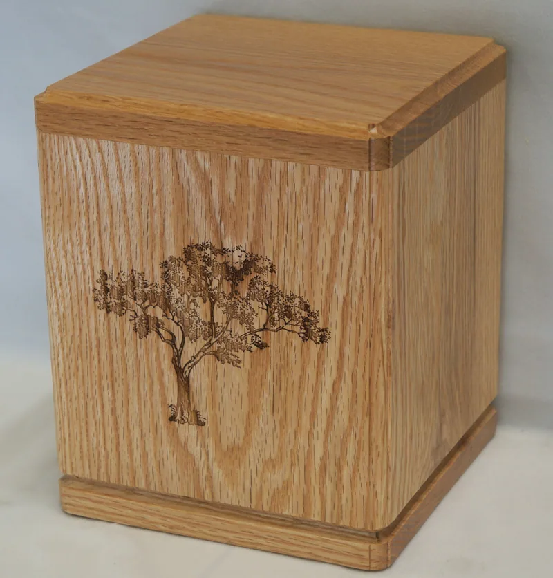 Oak Tree Cube Urn